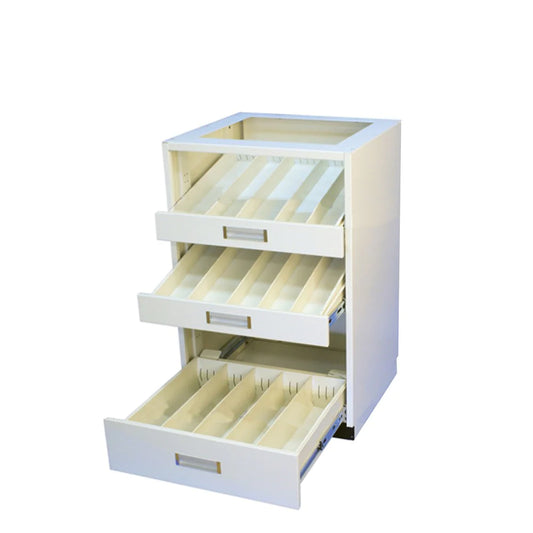 PHARMACY FIXTURE METAL UNDERCOUNTER BOTTLE DISPENSER UNIT
