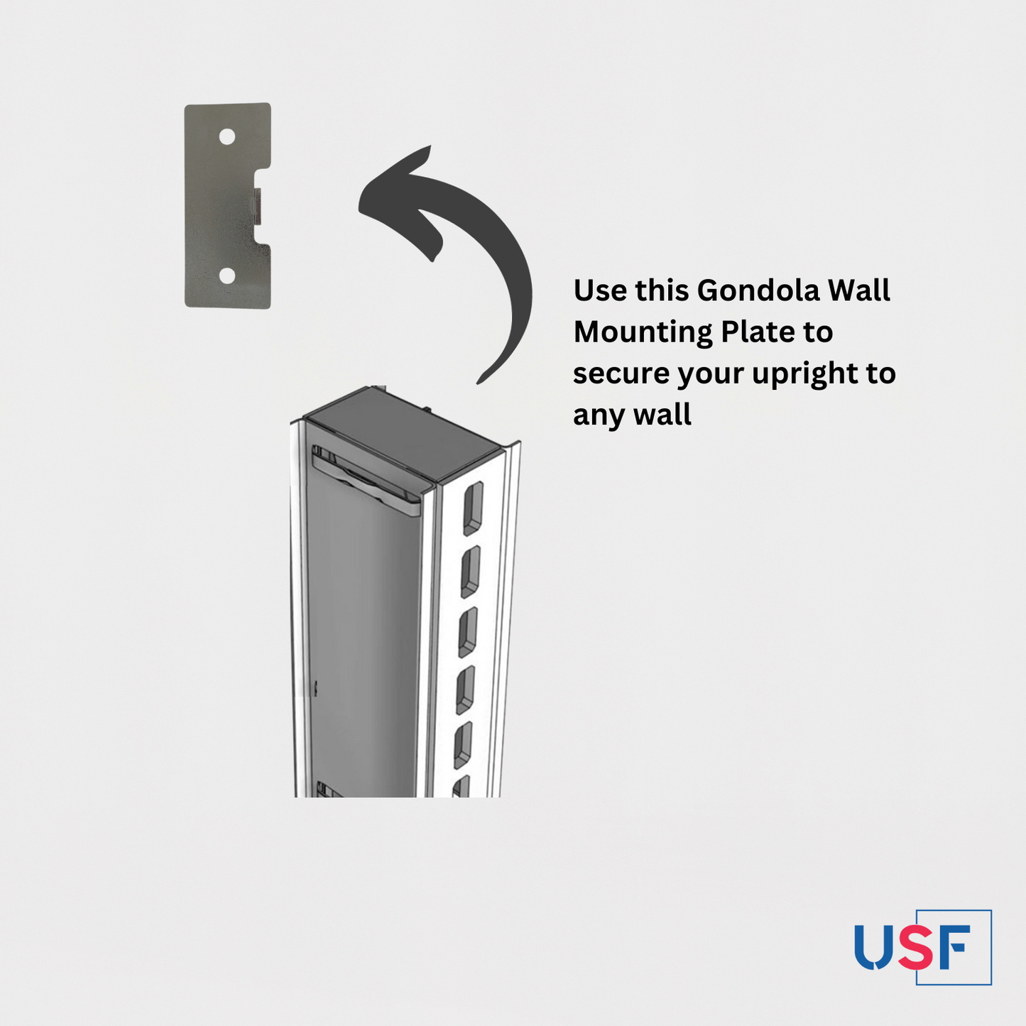 GONDOLA WALL MOUNTING PLATE